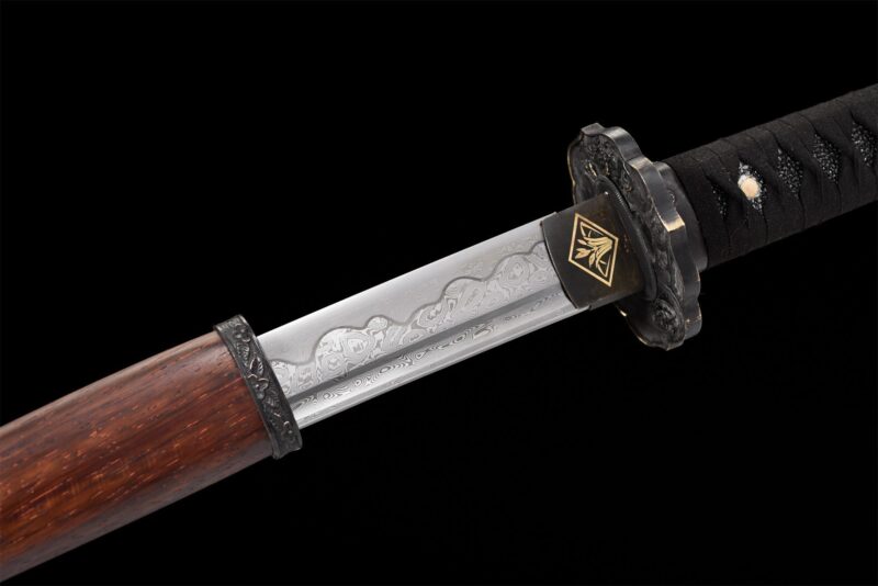Damascus Katana Sword With Real Hamon